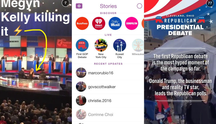 snapchat gop debate