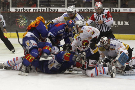 Team members of ZSC Lion and SC Bern in 2012