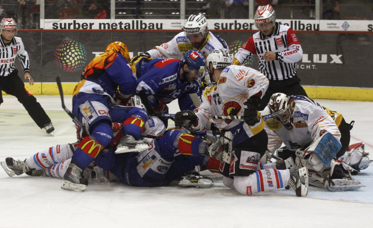 Team members of ZSC Lion and SC Bern in 2012