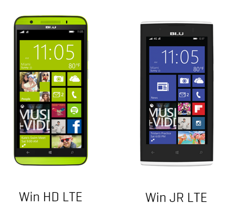 Blu Win HD LTE and Win JR LTE