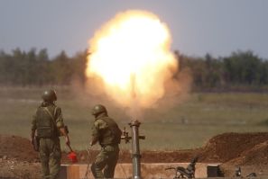 Russian artillery testing