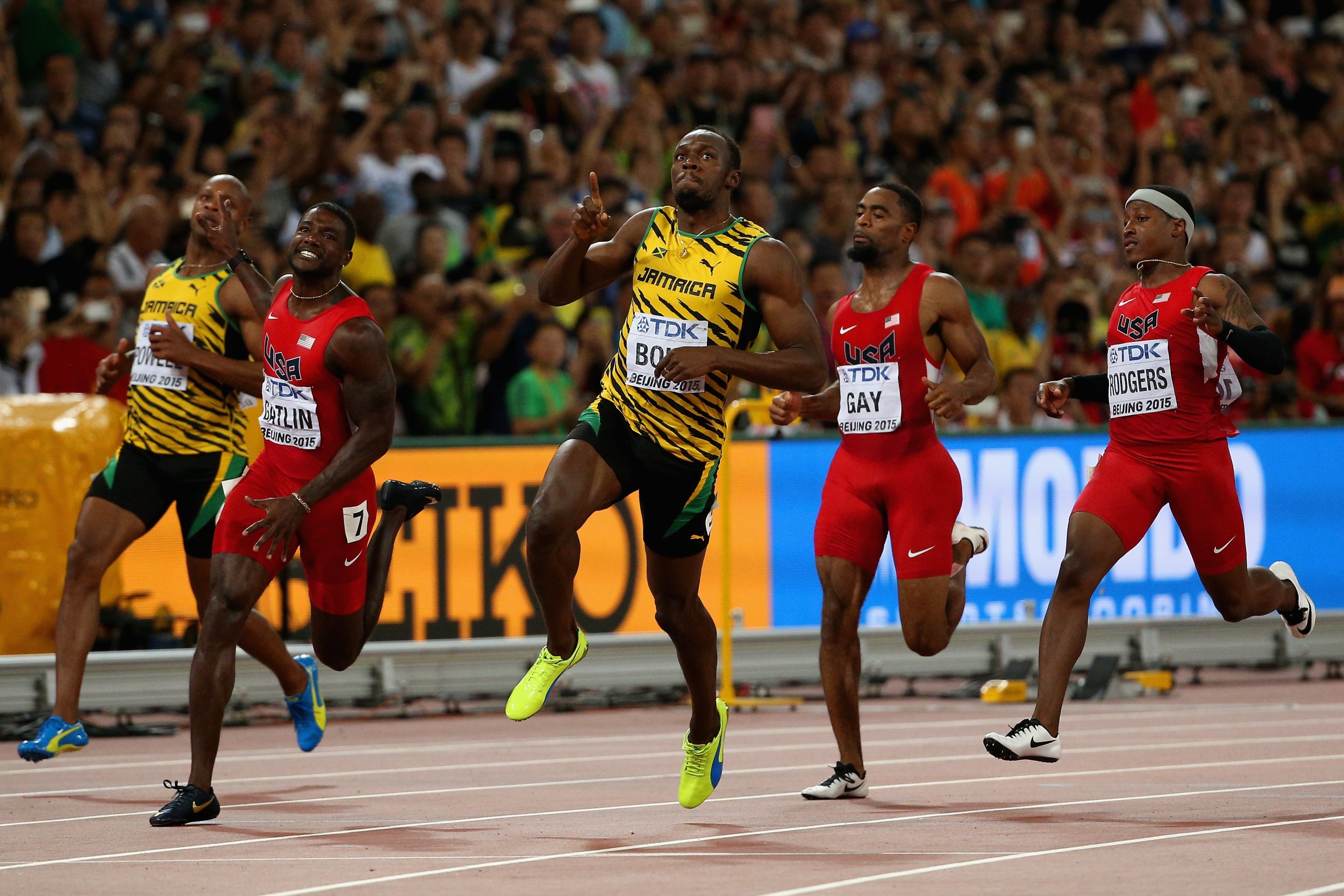 VIDEO Men’s 100m World Championships Final Usain Bolt Beats Justin