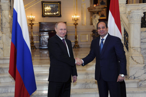 Vladimir Putin with Abdel Fattah al-Sisi