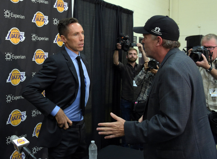 Steve Nash with Jim Buss in 2015