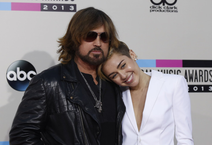 Singer Miley Cyrus and her father Billy Ray Cyrus