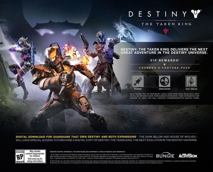 Destiny The Taken King Pre-Order