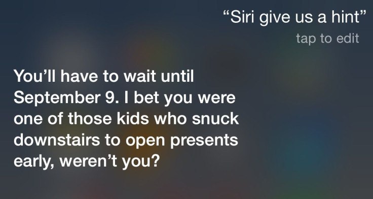 Siri Sept. 9