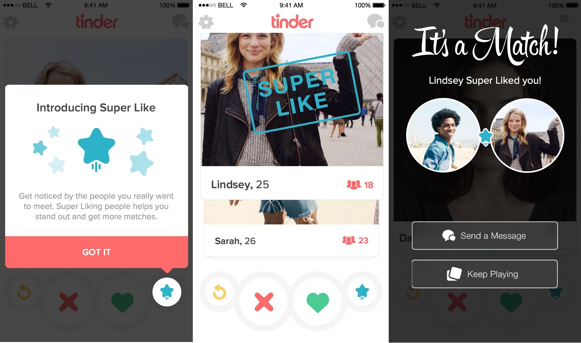 Tinder Debuts 'Super Like' Icon For Deeper Interest.