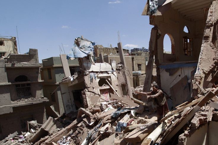 Air strike in Sanaa, Yemen