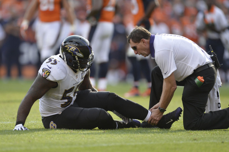 Injured Terrell Suggs 