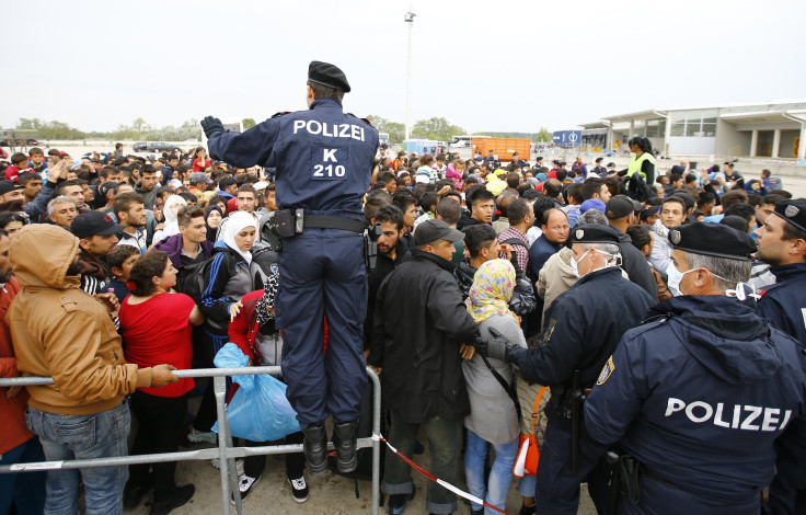 police officers, refugees