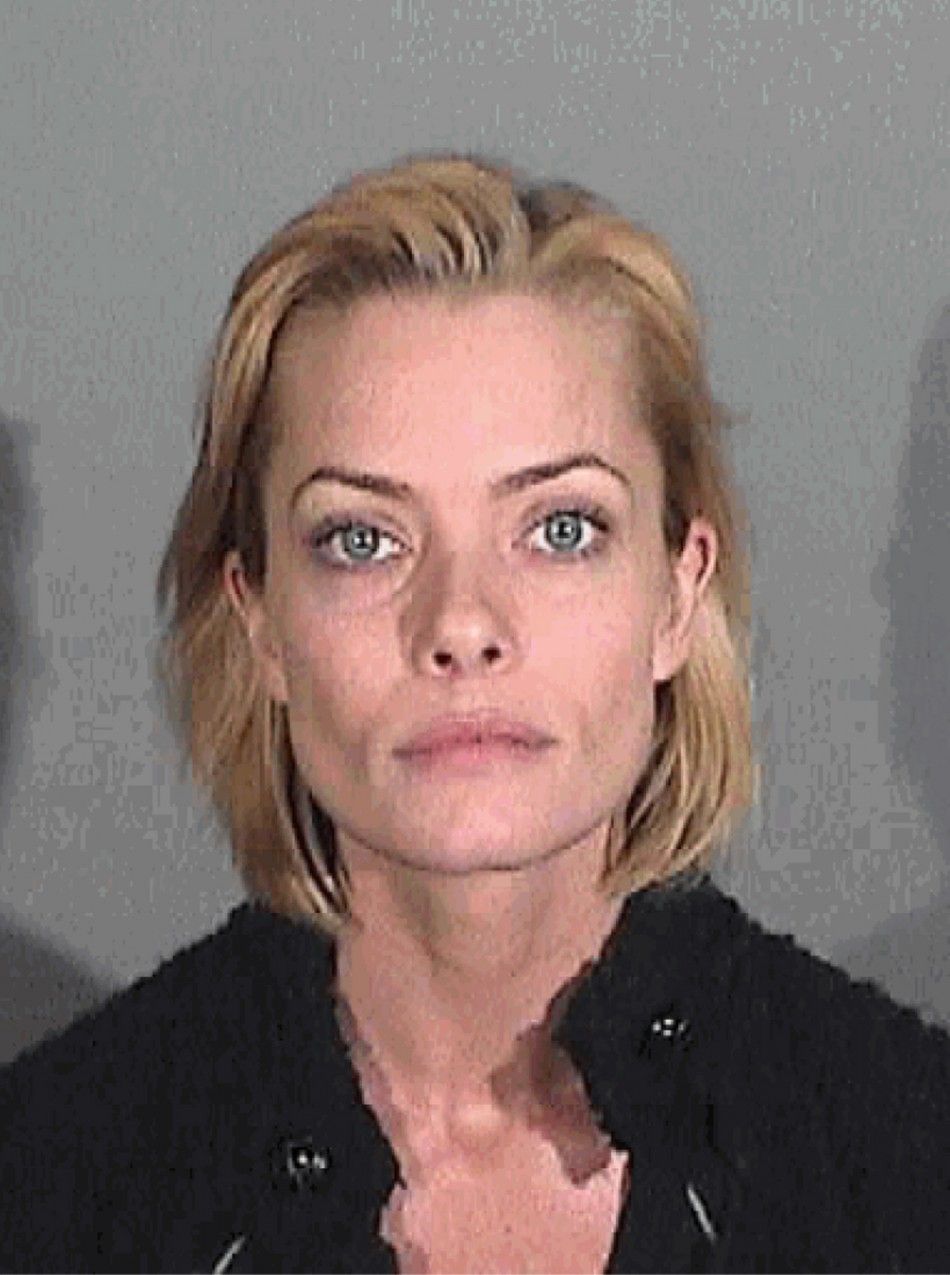 Booking photo of actress Jaime Pressly for drunk driving in Santa Monica