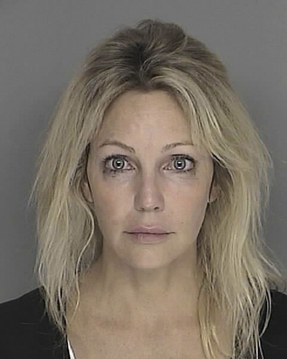 Actress Locklear is shown in this booking mug released by Santa Barbara County Sheriffs Department