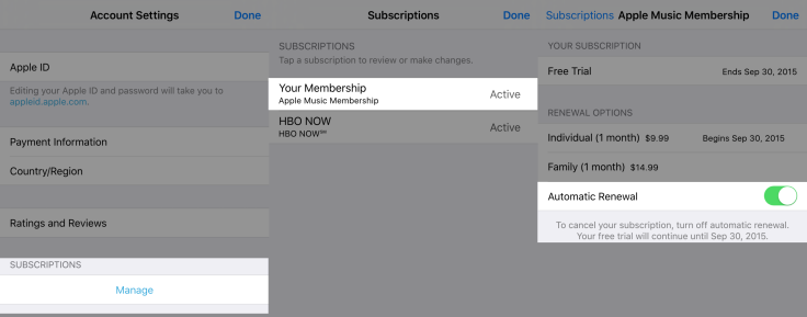 Apple Music Unsubscribe iOS 2
