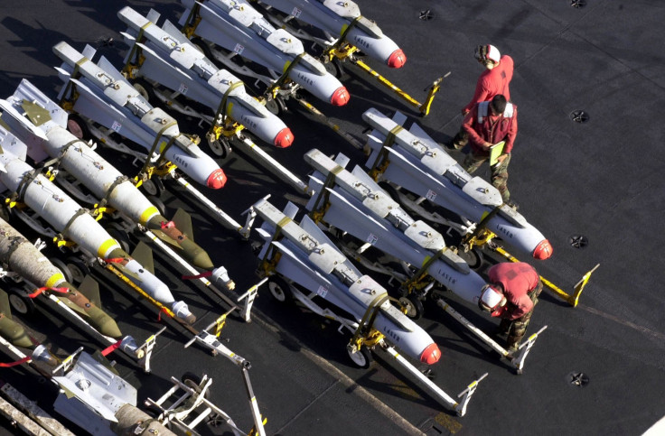 US Navy missiles, laser-guided bombs