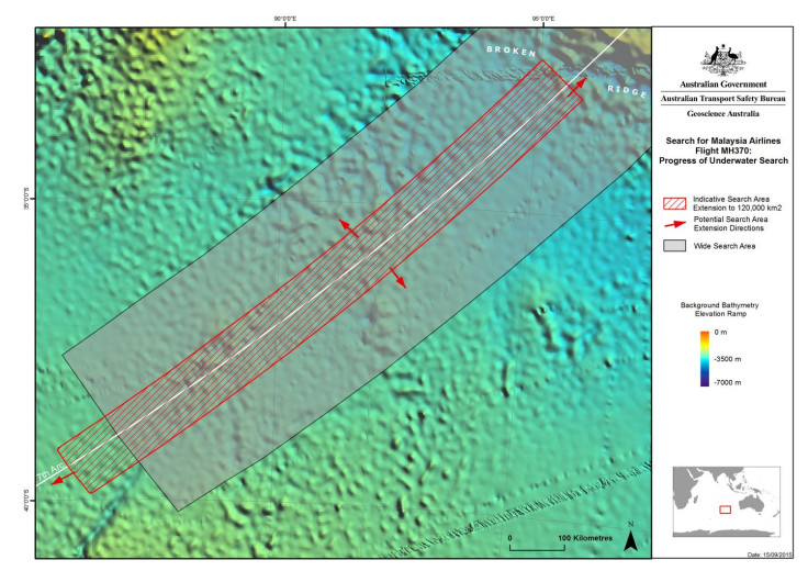 MH370 Search map
