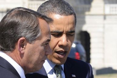 U.S. President Barack Obama and House Speaker John Boehner (R-OH) (L)