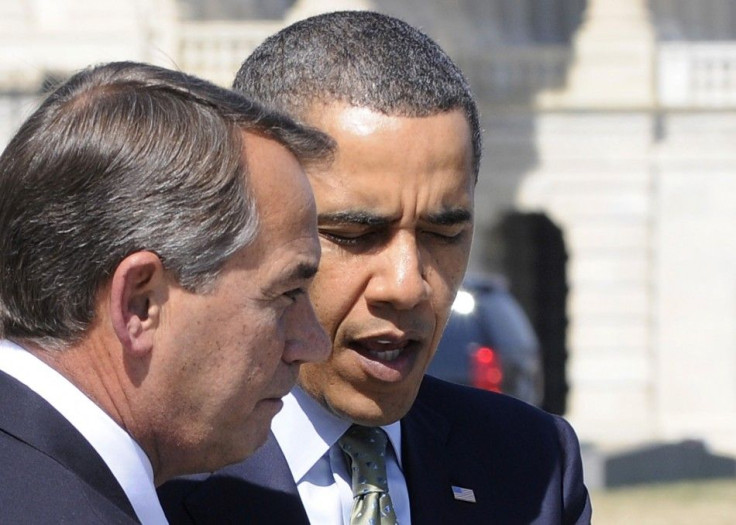 U.S. President Barack Obama and House Speaker John Boehner (R-OH) (L)