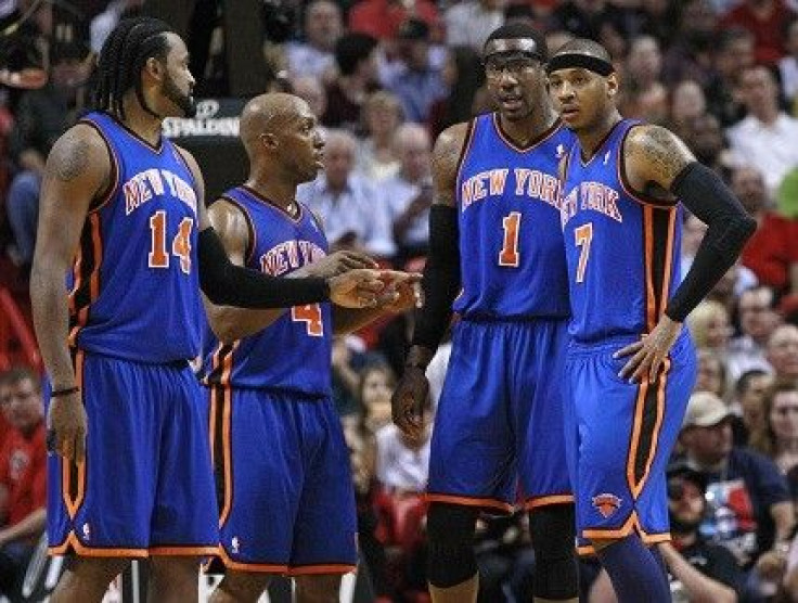 The Knicks face the New Jersey Nets