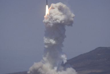 A ballistic missile launches at Vandenberg Air Force Base