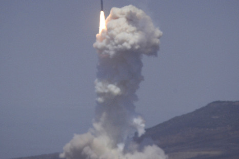 A ballistic missile launches at Vandenberg Air Force Base