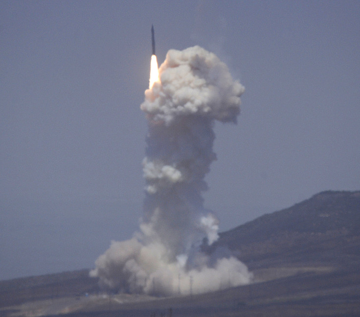 A ballistic missile launches at Vandenberg Air Force Base