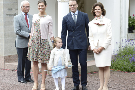 King Carl Gustaf, Crown Princess Victoria, Princess Estelle, Prince Daniel and Queen Silvia 