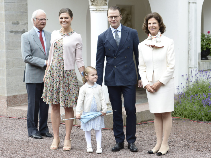 King Carl Gustaf, Crown Princess Victoria, Princess Estelle, Prince Daniel and Queen Silvia 