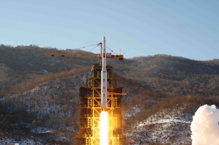 A North Korean rocket launches 