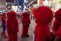 Elmos in Times Square, New York