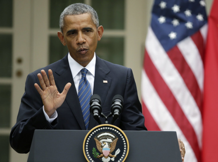 President Obama talking during a press conference with Chinese President Xi Jinping