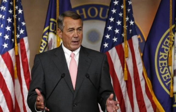 Boehner announcing resignation