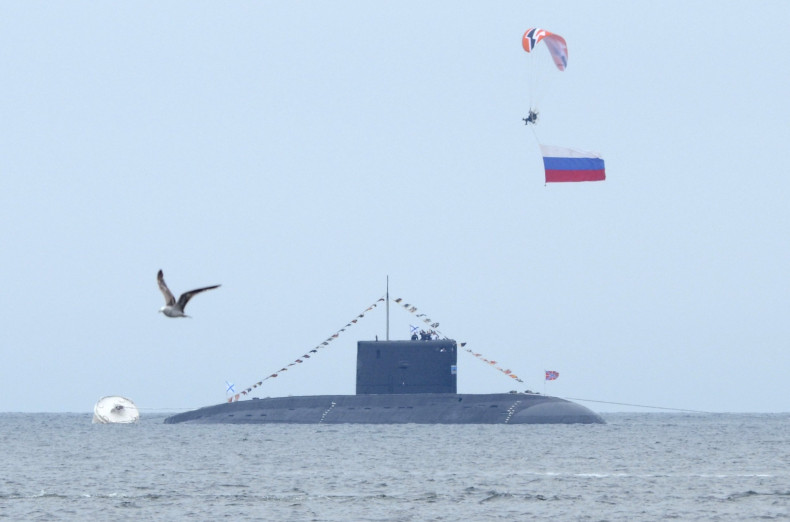 A Russian submarine surfaced in waters off Vladivostok