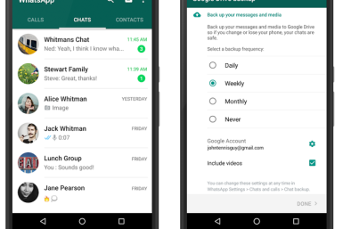 Google Drive support for WhatsApp for Android
