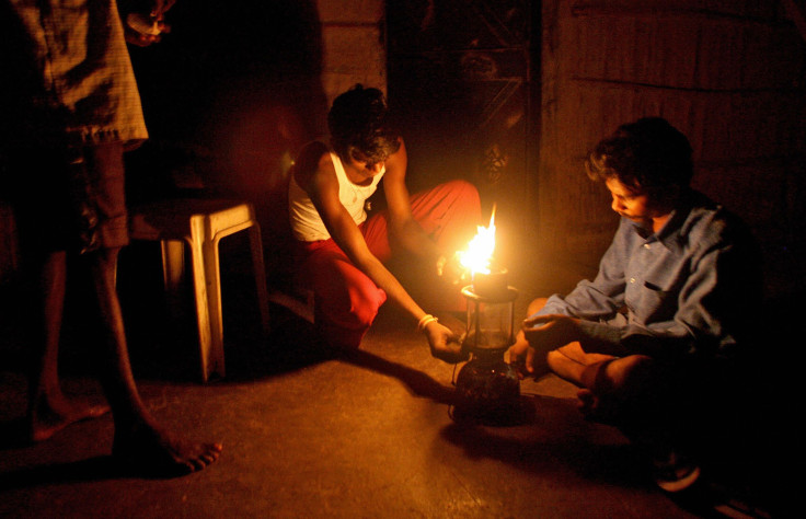 Indians with kerosene lamp