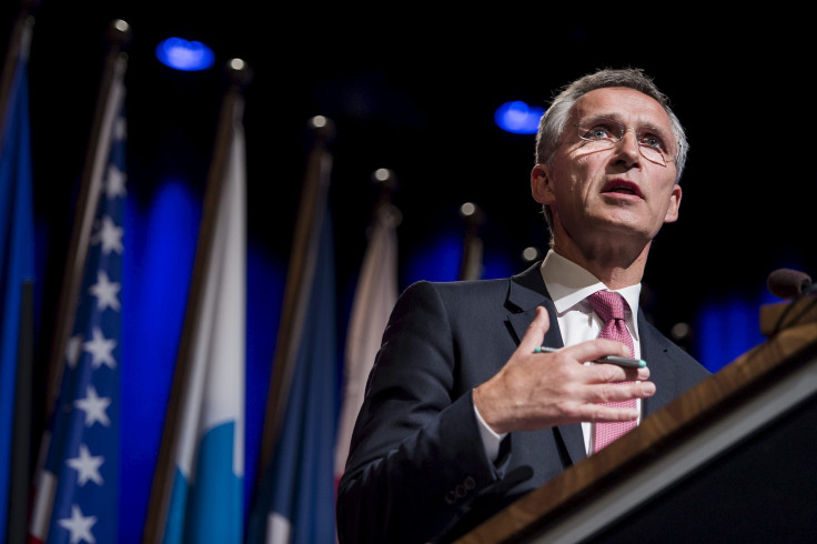 NATO Secretary-General Addressing a crowd