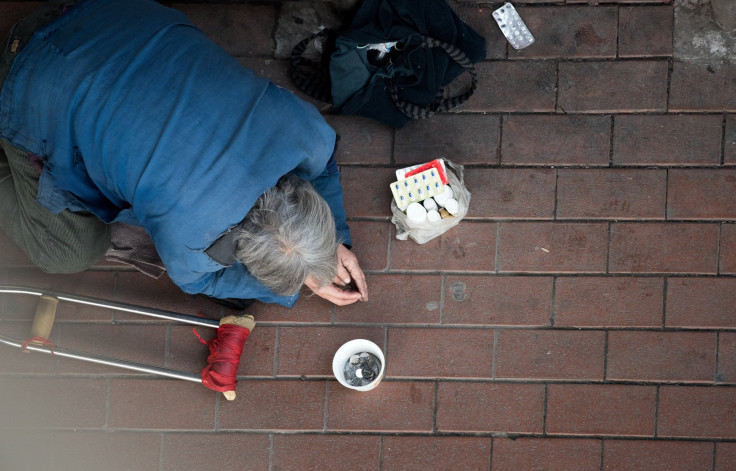 Man Begs in Shanghai, Feb. 4, 2015