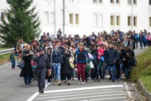 Croatia Refugees Crossing