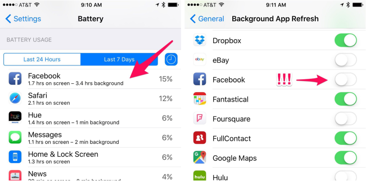 Facebook Battery Drain