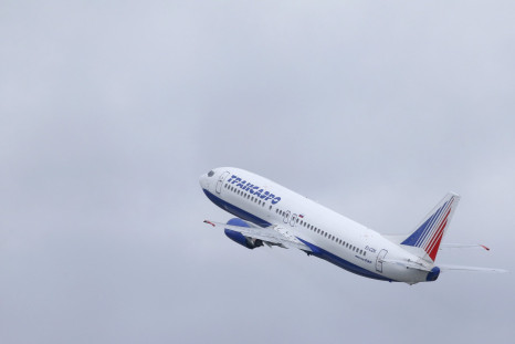 A Russian aircraft takes off from Moscow's main airport. 