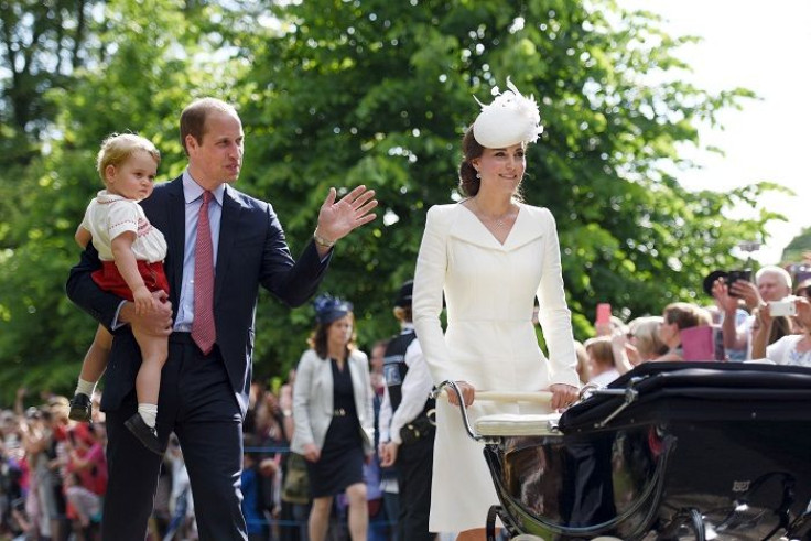 The Duke and Duchess of Cambridge along with their children Prince George and baby Princess Charlotte