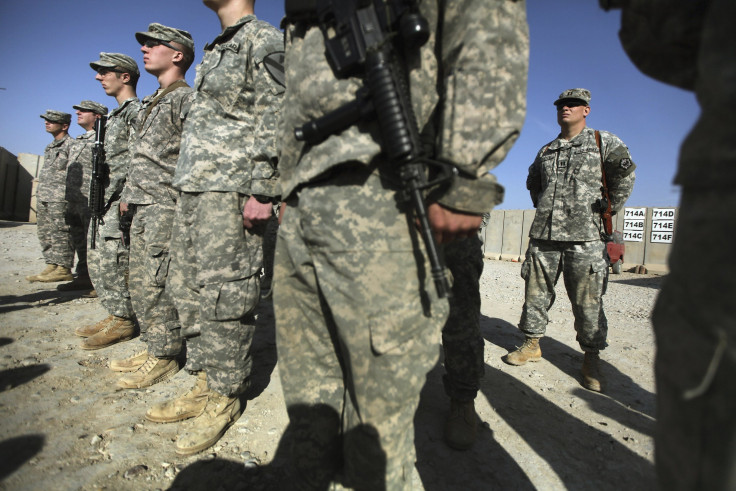 U.S. troops handover to the Iraqi military during a ceremony in Iraq