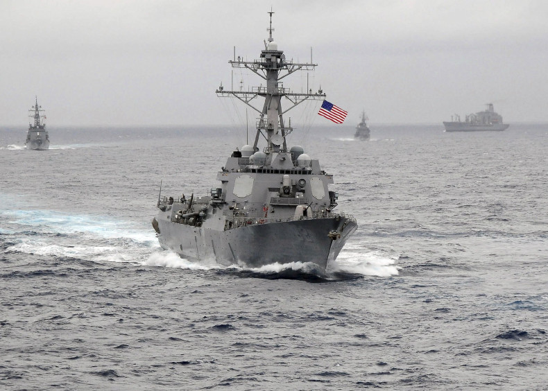 The USS Lassen sails through the Pacific Ocean 