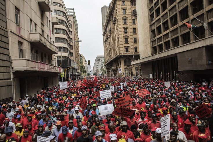 South Africa economy protest