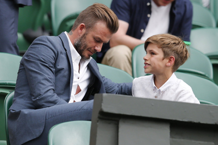 [08:58] Former footballer David Beckham and his son Romeo