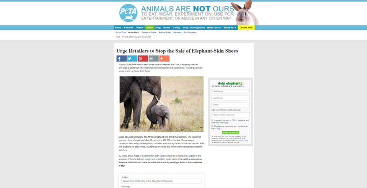 PETA petition cached