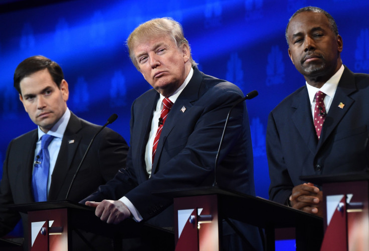 Marco Rubio, Donald Trump and Ben Carson