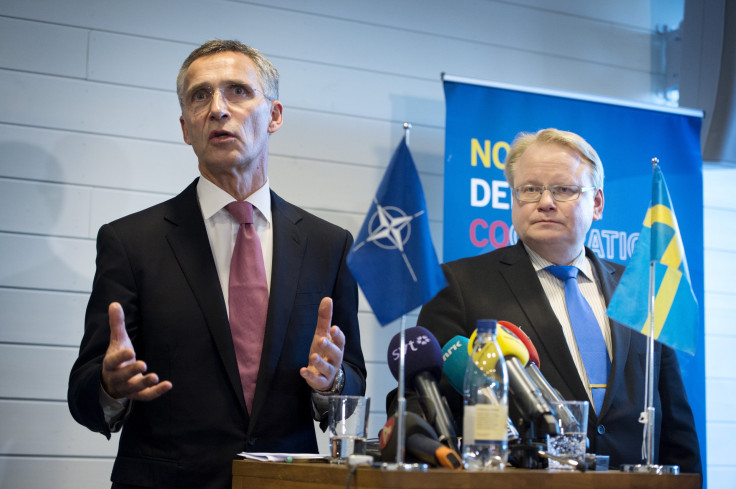 NATO General Secretary with Sweden's Defense Minister
