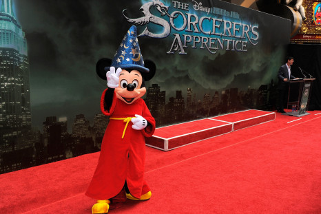 Mickey Mouse as the Sorcerer's Apprentice at a premiere 