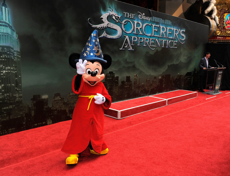 Mickey Mouse as the Sorcerer's Apprentice at a premiere 